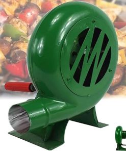Hand Crank Blacksmith Forge Blower Manual Iron Gear BBQ Blower With Duct Cooking Manual BBQ Air Blower Metal Fan Blademanual Fan For Camping Outdoor Grill(Size:120W,Color:One Color)