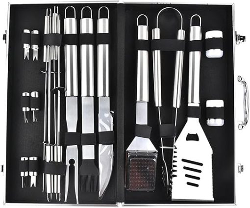 SEFAX 18 Piece Cookware Kit, Portable Camping Kitchen Utensil Set - BBQ Tools Set, Grill Accessories, Perfect for Travel, Picnics, RVs, Camping, BBQs, Parties