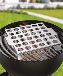 Skyflame Jalapeno Grill Rack with Handle and Chili Pepper Corer Tool and Outdoor BBQ Storage Cabinet with Wheels 2
