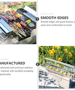 DOITOOL Bbq Folding Case Folding Box Tools Storage Case Charcoal Grill Portable BBQ Grill Accessories, Suitcase Industrial Cabinet Multi- Function Storage Box 2