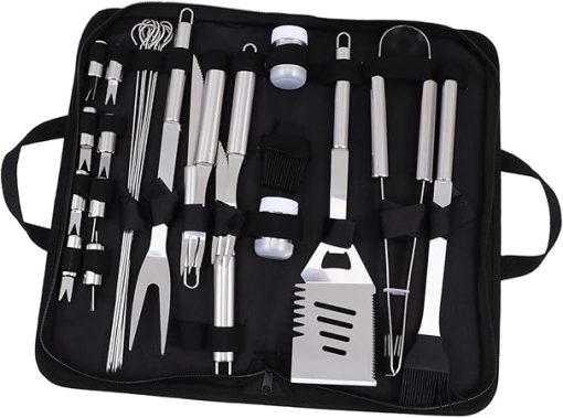 Utensils Set 1set Grill Tools Kit for Outdoor Barbecue Stainless Steel Tools for Men Full Set Grill Utensils for Family Easy Storage