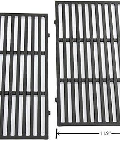 Hongso 17.5 Inches Grill Grates and 22.5 Inches Flavorizer Bars Bundle for Weber Spirit 300 Series (with Side-Mounted Control Panel) 2
