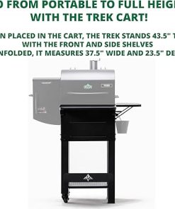 Authentic Green Mountain Grills GMG Rolling Cart for Trek & 2.0 Portable Pellet Grill – Easy Mobility & Storage Solution – Powdercoated Black 2