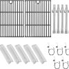 Grill Valueparts 18 Inch Half Moon Grate and Reversible Griddle Replacement Parts for Kamado Joe Classic III, II, I, Large Big Green Egg, Vision Grill, Cast Iron Cooking Grid Grate Griddle Grill 4