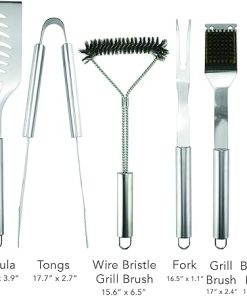 Grilling Accessories, Grill Tools, BBQ Tools with Aluminum Carrying Case, Barbecue Tool Sets, 24-Piece 2