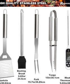 ROMANTICIST 28pc BBQ Accessories Set Bundle with Professional Grade 30PC Griddle Accessories Kit – Heavy Duty Stainless Steel Grill Set in Case for Outdoor Cooking Camping Grilling Smoking 2