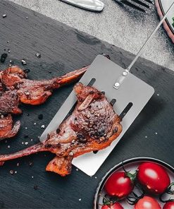 Three Piece Set of Stainless Steel Grill Outdoor Household Shovel Fork Clip Barbecue Tool Set 2