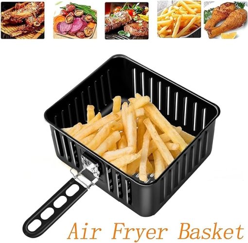 Fried Basket, Metal Black Fry Basket Kitchen Home French Fries Fry Basket Restaurant Snack Kitchen Tools Cooking Assistant Kitchen Cooking - Image 2
