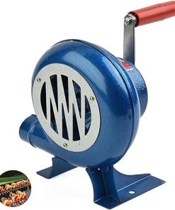 Manual Iron Gear BBQ Blower, BBQ Fan Air Blower Fast Fire Starter, Portable Mini Manual Hand Crank, for Outdoor Picnic Camping Cooking Barbecue Charcoal Grills Stove Accessories(350W)
