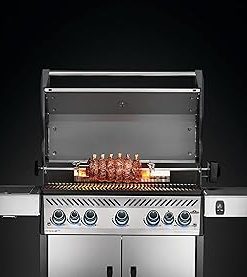 Napoleon BBQ Grill Accessory, Heavy Duty Rotisserie Kit For All Rogue BBQ Grills, Holds Up To 15 lbs, Heavy Duty Motor, Hexagonal Stainless Steel Spit Rod, 2 Forks 2