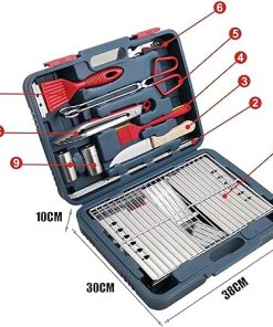 KANDUO Heavy Duty BBQ Grilling Accessories, Grill Tools Set, Stainless Steel Grilling Kit with Barbecue Grill Fire Pit & Storage Case, for Camping, Tailgating – Perfect Grill Gifts for Men 2