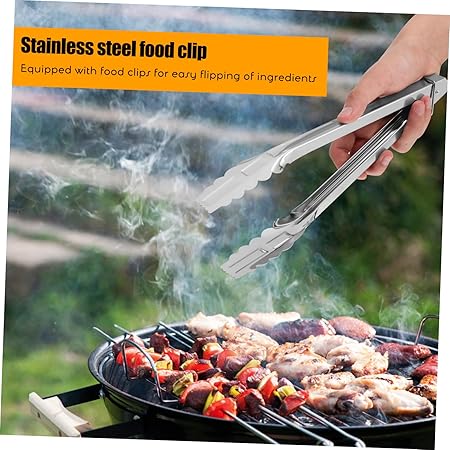 Outdoor Grilling Set BBQ Griddle Plate Tongs Stainless Steel Cooking Trays for Outdoor Cooking Serving 2 Outdoor Grilling Set BBQ Griddle Plate Tongs Stainless Steel Cooking Trays for Outdoor Cooking Serving - Image 2