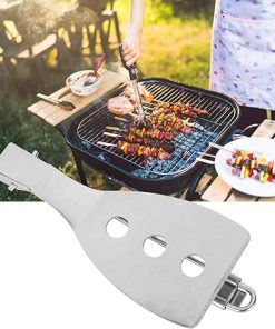 Stainless Folding Chef Spatula, Camping Spatula Folding Barbeque Grill Shovel Frying Stainless Steel Outdoor Cooking Utensil, Mini BBQ Barbecue Combo Tool Spatula 2