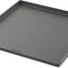 Grill Pan Set of 2, BBQ Grill Topper for Outdoor Grill, Stainless Steel Grilling Baskets with Holes and Handles, Perforated Food Tray Barbecue Accessories for Vegetable, Fish, Large 3