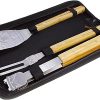 BRISA VW Collection - Volkswagen Stainless Steel Grill Cutlery Set - Tongs, Fork, and Turner in T1 Bus Design (3-Piece with Carrying Case)