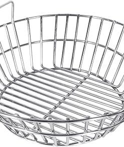Charcoal Ash Basket for Large Big Green Egg, Kamado Classic, Pit Boss, Louisiana Grills, Primo Kamado and Large Grill Dome - Heavy Duty Stainless Steel
