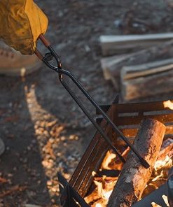 Carbon Steel Charcoal Tongs Long Handle Charcoal Pliers Metal Camping Barbecue Tongs Outdoor Camping Cooking Tool 2