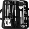 LifeSong Milestones Personalized Wedding Gift for The Father of The Groom Custom Engraved BBQ Tools Grill Accessories Tool Set 3pc Stainless Steel Barbecue Gift Set for Outdoor Grills (Bamboo) 4
