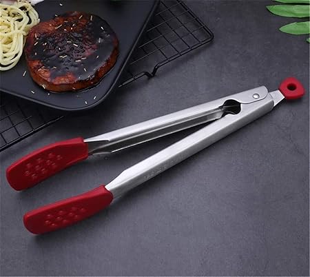 Barbecue Tongs Grill Edgy Clip High Temperature Silicone Silicone Anti-Hot Barbecue Clip Non-Stick Pot Special Steak Clip 304 Stainless Steel Barbecue Tongs Grill Edgy Clip High Temperature Silicone Silicone Anti-Hot Barbecue Clip Non-Stick Pot Special Steak Clip 304 Stainless Steel