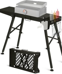 Griddle Stand for Blackstone Griddle Table Fits Blackstone Table Top Grill 17 Inch and 22 inch Portable with Folding and Height Adjustable Legs