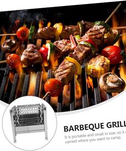 BESPORTBLE 2 Sets BBQ Grill Rack Outdoor Barbecue Rack Stainless Steel Grill Set BBQ Accessory for 2