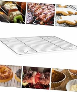 Grill Accessory Outdoor Barbecue Grill Fry Pan Non-Stick Plate Lightweight Roasting Tool Set 2