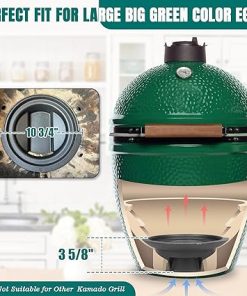 KAMaster Cast Iron Ash Can With Embedded Handle Fit Large Big Green Color Egg,Ash Can Without Ash Drawer BGEi Accessories Must Haves 2