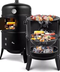 BBQ BBQ Grill 3 in 1 Outdoor Vertical Portable Meat Cooker Accessories