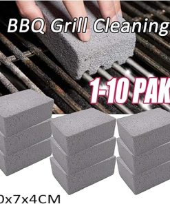 BBQ 1-10PCS BBQ Grill Cleaning Brick Block Barbecue Cleaning Stone Racks Stains Grease Cleaner BBQ Tools Oil Stain Cleaning Accessories(5PCS) 2