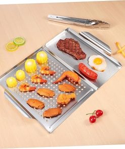 Grill Trays Food Tongs Set Barbecue Tool Kit Outdoor Grill Accessories Outdoor Cooking Utensils BBQ Grilling Tools 2