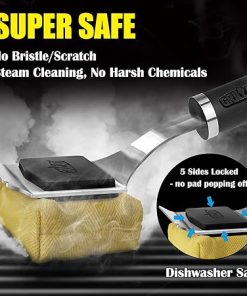 GRILLART Grill Brush for Outdoor Grill Bristle Free – Reinforced Grill Cleaner Scraper BBQ Brush – Replaceable Head Barbecue Grill Cleaning Brush – Safe BBQ Accessories Grill Tools – Gifts for Men/Dad 2
