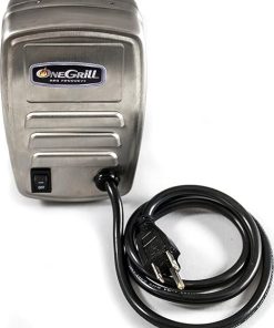 OneGrill Electric Dual Post Open Fire Rotisserie System- 45 Inch Chrome 2