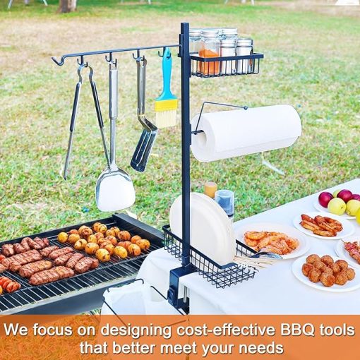 5-in-1 Griddle Caddy for Blackstone - Grill Organizer with Paper Towel Holder for Camping Outdoor Kitchen Cooking Tools & Accessories Storage, Fathers Day Grilling BBQ Smoker Accessories Gifts for Men - Image 2