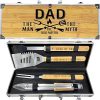POLIGO 22PCS Heavy Duty BBQ Grill Accessories Set, Non-Slip Grill Tools for Outdoor Grill Set Thicker Stainless Steel Grill Utensils Set, Deluxe Grilling Tools Set in Aluminum Case Ideal Gifts for Men 4