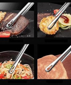 Bag Clips for Food Stainless Steel Barbecue Tongs Food Clip Steak Kitchen Gadgets Tongs Kitchen Cooking Tools Accessories Barbecue Buffet Tools Barbecue Tongs 2