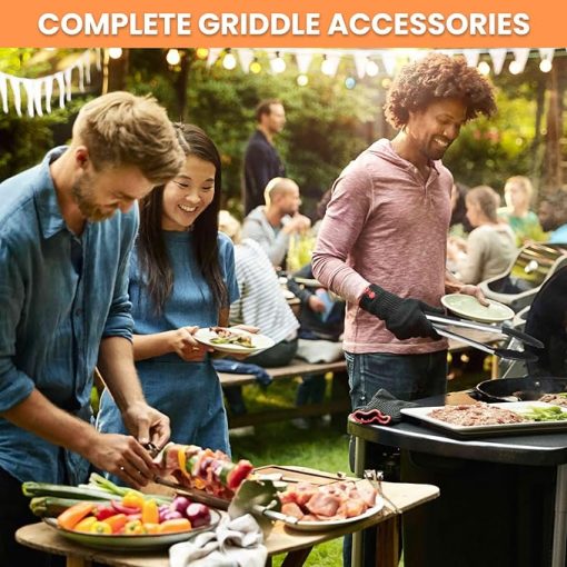 25 PCS Griddle Accessories Set, Flat Top Grill Accessories Set for Blackstone and Camp Chef, Griddle Spatula Tools with Basting Cover and Burger Press for Outdoor Barbecue Indoor Cooking - Image 2
