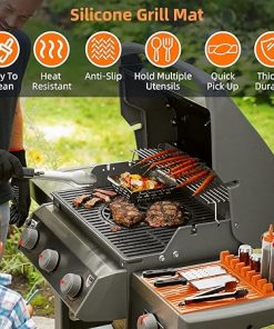 40 PCS Griddle Accessories Kit, Flat Top Grill Accessories with Metal Griddle Spatula & Silicone Grill Mat, Outdoor BBQ Tool Set for Blackstone & Camp Chef 2