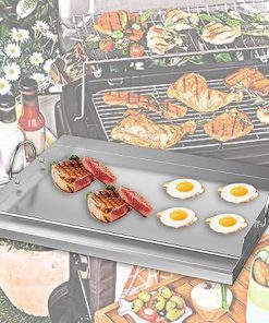 Cooking Griddle 23″ x 16″ Removable Handles Nonstick Even Heating Flat Top Plate Insert Grilling Cookware for Outdoor Grill 2