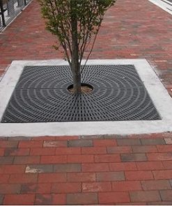 4 Ft Tree Grate Square Black 2