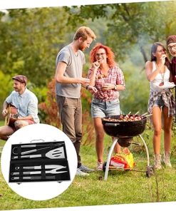 BBQ Set Grilling Tool Kit Stainless Steel Grill Accessories for Camping Picnic 2