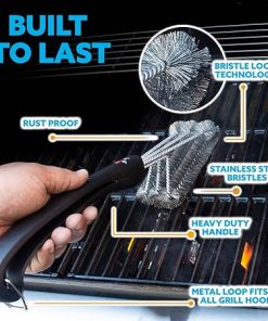 Grill Brush, Grill Spray, & Grill Mats – 360 Wired BBQ Grill Brush, Heavy-Duty, No-Drip Grill Spray, Eco-Friendly Degreaser (23 oz), & Heavy Duty Non-Stick, BBQ Grill Mats (Set of 2) 2