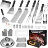 132PCS Teppanyaki Griddle Accessories Kit for Outdoor BBQ and Camping Compatible with Blackstone and Camp Chef Griddles