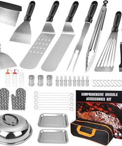 132PCS Teppanyaki Griddle Accessories Kit for Outdoor BBQ and Camping Compatible with Blackstone and Camp Chef Griddles