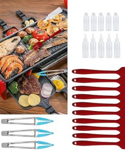 Grill Tools, Grill Accessories Tools Set Oil Brush Clip Aluminium Cap Pot Tip Spout Pot Funnel Kit BBQ Tools 2