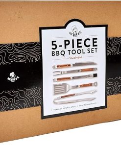 Mr. Bar-B-Q 5-Piece Rosewood BBQ Tool Set in Gift Box
