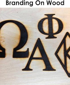 Greek Letter Branding Iron for Wood, Leather and Grilling |14 Symbols Including Sigma, Omega, Delta and Kappa Diamond | Brand Your Sorority Or Fraternity Paddle (3 1/2″ Tall, Omega) 2