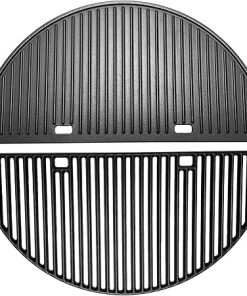 24" Cast Iron Heavy Round Grill Grates and Griddle for BGE, Big Green Egg XL, Weber Summit Kamado E6, S6 Joe Big Joe I, II III Smokers 24-inch Charcoal Grill