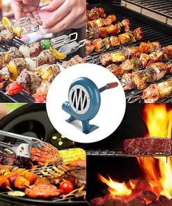 Manual Iron Gear BBQ Blower – Hand Crank Blacksmith Forge Blower, Iron Gear Popcorn Fan, With Duct Cooking Manual BBQ Air Blower, Suitable For Camping/Picnic/Outdoor Grill Accessories ( Size : 250W ) 2
