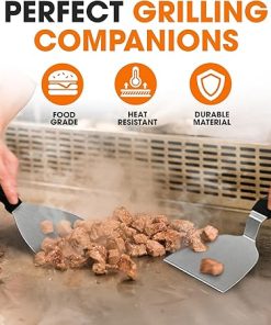 Cheer Collection Griddle Accessories Kit – Griddle Spatula Set of 18, Flat Top Griddle Accessories & Stainless Steel Griddle Grill Accessories for BBQ, Griddle Tool Kit with Griddle Utensils 2