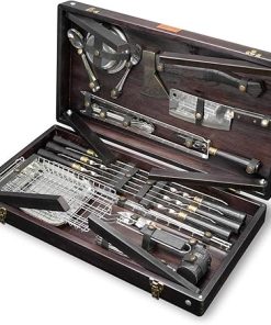 BBQ Gear - Barbeque Grill Accessories for Outdoor Grill - Premium Grill Tool Sets Grilling Utensils - Outdoor Grilling Set - Grill Set with Case Zebra
